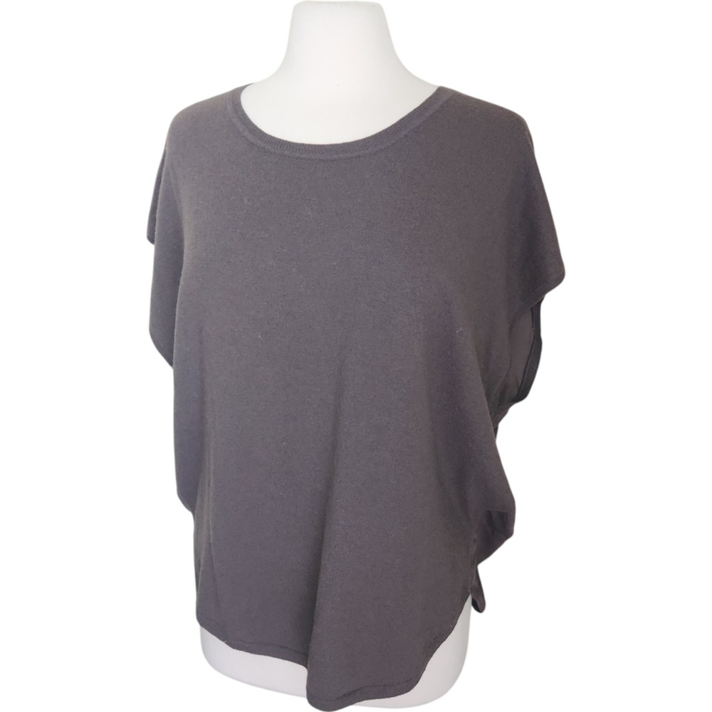 Vince 100% Cashmere Silk Blouse M Cocoon Minimal Office Capsule Lightweight Gray